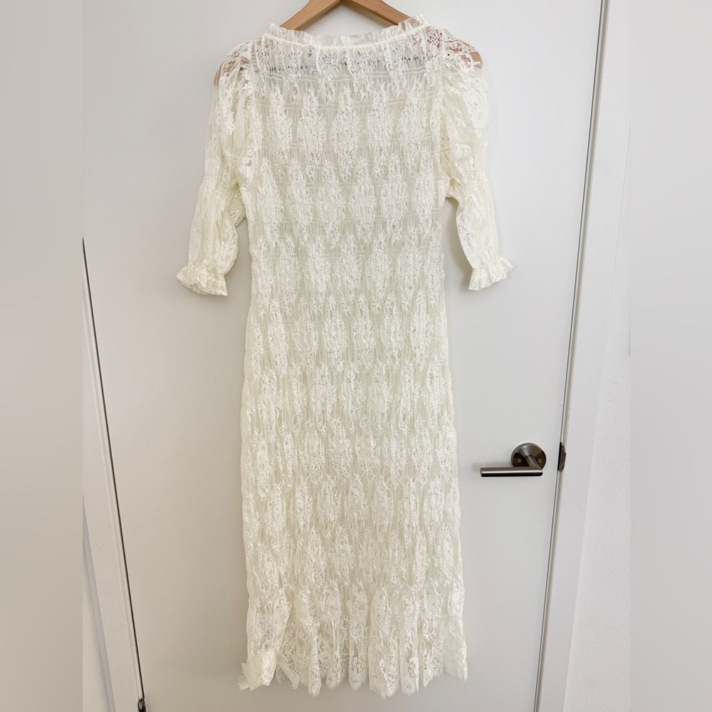 Doen Cream Lace Midi Dress - Picture 7 of 11